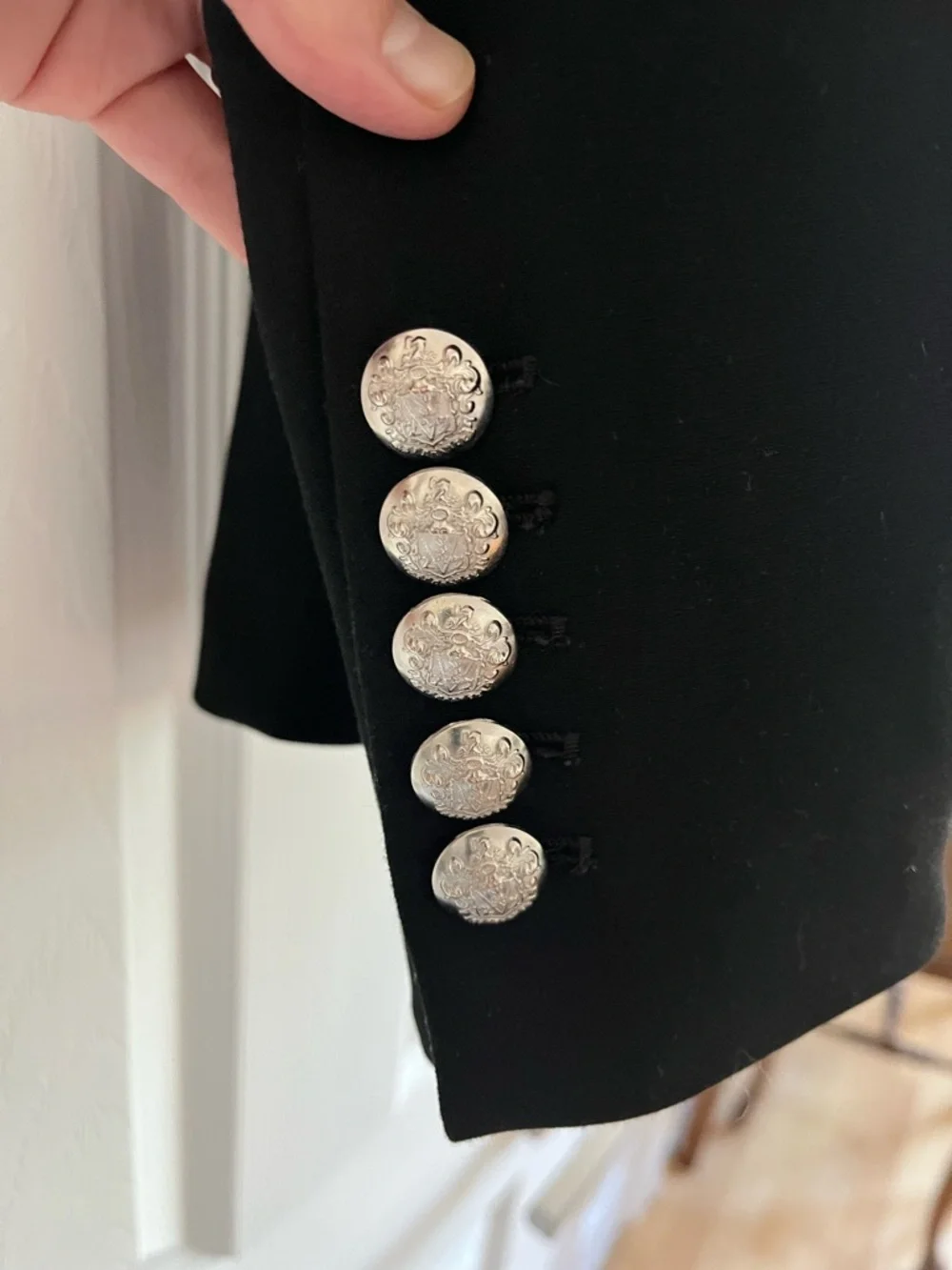 Veronica Beard Miller Blazer Black Silver Buttons size 2 - Picture 6 of 6